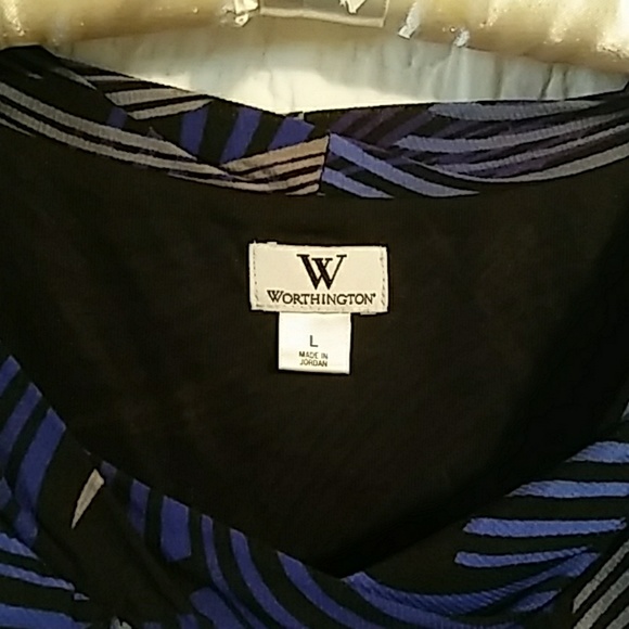 Worthington Tank Top Ruffled size L (made in Jordan) - Picture 5 of 6
